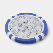 Schöne violette Blumen Pokerchips (Einzeln)