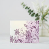 Schöne violette Blumen Postkarte (Stehend Vorderseite)