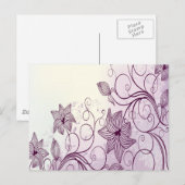 Schöne violette Blumen Postkarte (Vorne/Hinten)