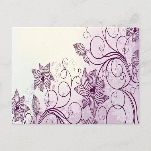 Schöne violette Blumen Postkarte (Vorderseite)