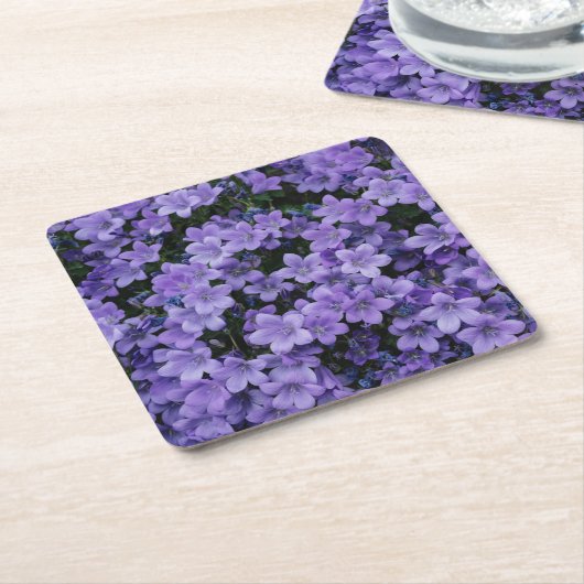 Schöne violette Blumen Rechteckiger Pappuntersetzer (angewinkelt)