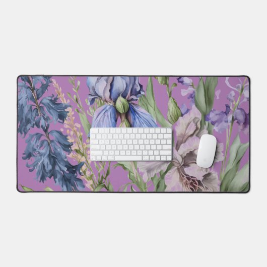 Schöne violette Blumen Schreibtischunterlage (Tastatur & Maus)