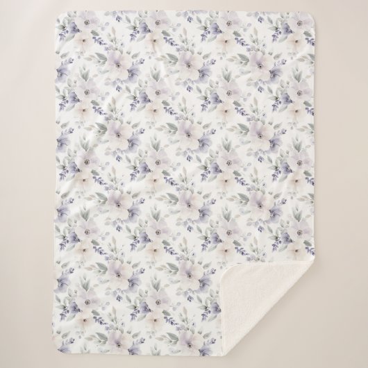 Schöne violette Blumen Sherpadecke (Vorderseite)