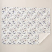 Schöne violette Blumen Sherpadecke (Vorderseite (Horizontal))