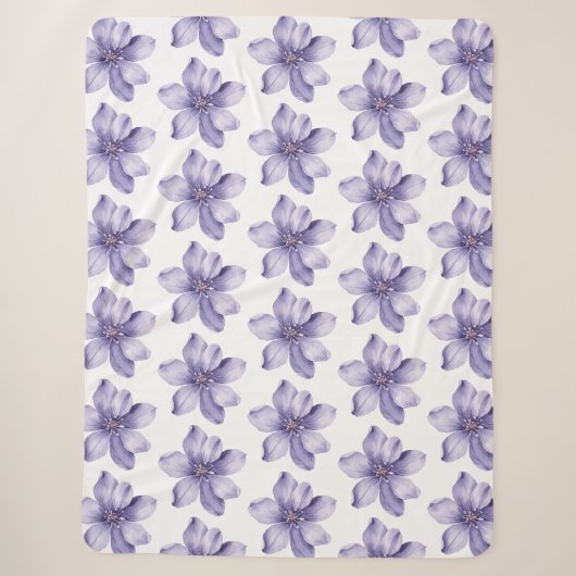 Schöne violette Blumen Sherpadecke (Vorderseite)