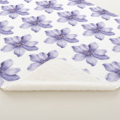 Schöne violette Blumen Sherpadecke (3/4)