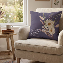 Schöne violette Blumen Zuhause Sweet Kissen