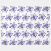 Schöne violette Blüten Fleecedecke (Vorderseite (Horizontal))