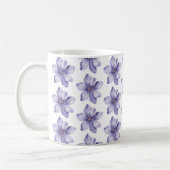 Schöne violette Blüten Kaffeetasse (Links)