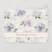 Schöne violette Lavendelblumen denken an Sie Postkarte (Vorderseite)
