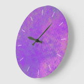 Schöne, violette, marmorierte Papierdesignuhr Große Wanduhr (Winkel)