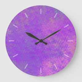 Schöne, violette, marmorierte Papierdesignuhr Große Wanduhr