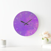 Schöne, violette, marmorierte Papierdesignuhr Große Wanduhr (Zuhause)