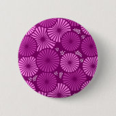 Schöne, violette Retro-Blumentaste Button (Vorderseite)