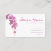 Schöne violette, rosa orchide Blume auf Weiß! Visitenkarte (Rückseite)