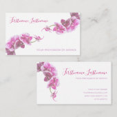Schöne violette, rosa orchide Blume auf Weiß! Visitenkarte (Vorne/Hinten)