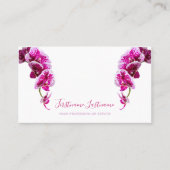 Schöne violette, rosa orchide Blume auf Weiß! Visitenkarte (Vorderseite)