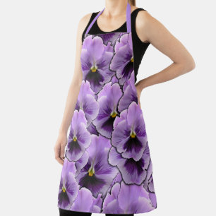Schöne violette Stiefmütterchen-Garten Schürze