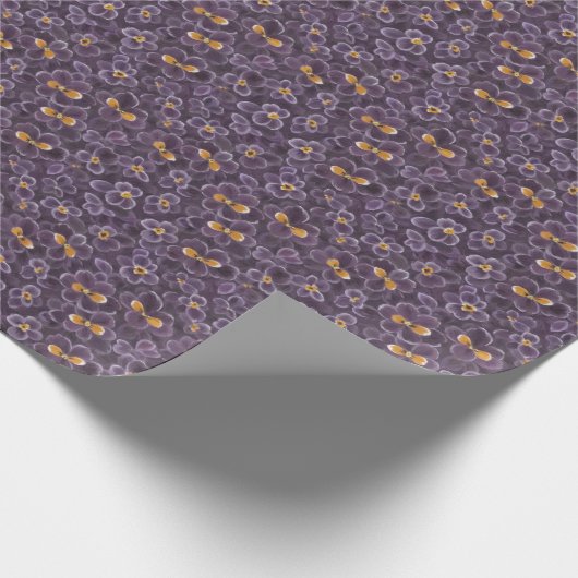 Schöne Violetten Geschenkpapier (Ecke)