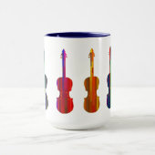 schöne Violinen Combo Tasse, 15 oz Tasse (Zentrum)