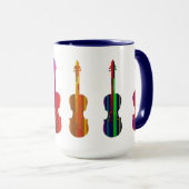 schöne Violinen Combo Tasse, 15 oz Tasse (VorderseiteRechts)