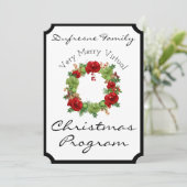 Schöne Virtual Christmas Programm Einladung (Stehend Vorderseite)