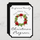 Schöne Virtual Christmas Programm Einladung (Vorne/Hinten)