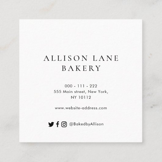 Schöne Visitenkarte (Rückseite)