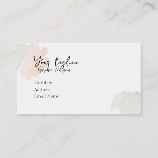 Schöne Visitenkarte (Rückseite)