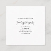 Schöne Visitenkarte für Fotografen (Rückseite)