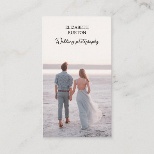 Schöne Visitenkarte für Hochzeitsfotografen (Vorderseite)