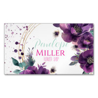 schöne Visitenkarte mit violetten Blumen