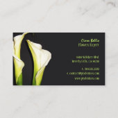 Schöne Visitenkarten für Calla lis Visitenkarte (Rückseite)