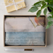 Schöne Vögel auf einem Zweig Weihnachtsgrüße Seidenpapier (Geschenk)