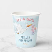 Schöne Vögel, die Babyduschpapier mit sich führen Pappbecher (Vorderseite)