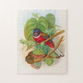 Schöne Vögel farbenfrohe Vintage Illustration Puzzle (Vertikal)