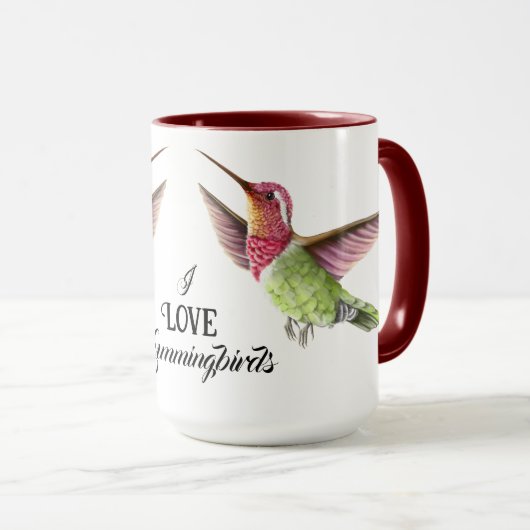 Schöne Vögel im Flug Tasse (VorderseiteRechts)