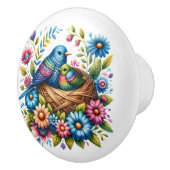 Schöne Vögel Keramikknauf (Rechts)