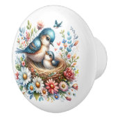 Schöne Vögel Keramikknauf (Rechts)