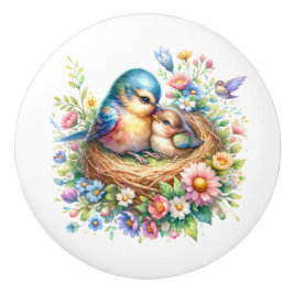 Schöne Vögel Keramikknauf