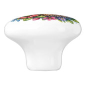 Schöne Vögel Keramikknauf (Seitenansicht)