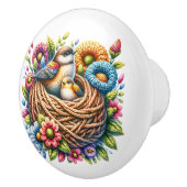 Schöne Vögel Keramikknauf (Rechts)