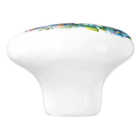 Schöne Vögel Keramikknauf (Seitenansicht)