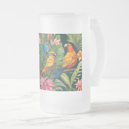 Schöne Vögel Mattglas Bierglas (VorderseiteRechts)