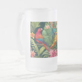 Schöne Vögel Mattglas Bierglas (Vorderseite Links)