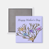 Schöne Vögel Muttertag Magnet (Vorderseite/Rückseite)