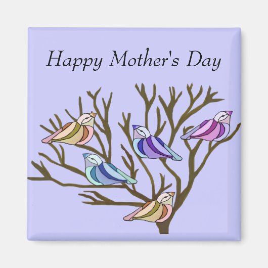 Schöne Vögel Muttertag Magnet (Vorne)