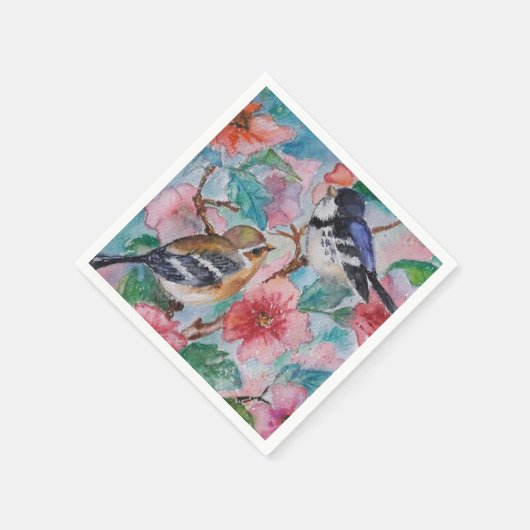 Schöne Vögel Napkins Frühling Serviette (Ecke)