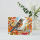 Schöne Vögel Sommerlandschaft 9 Postkarte (Stehend Vorderseite)
