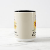 Schöne Vögel & Sonnenblumen mit Angebot Zweifarbige Tasse (Mittel)